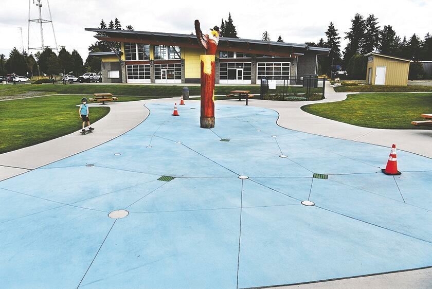 Construction on a new fitness pad located near the splash pad at Yelm City Park will begin in May.